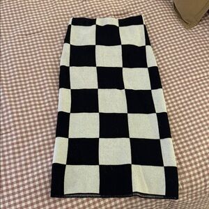 Dressed in LALA Checkerboard Knit Skirt XL